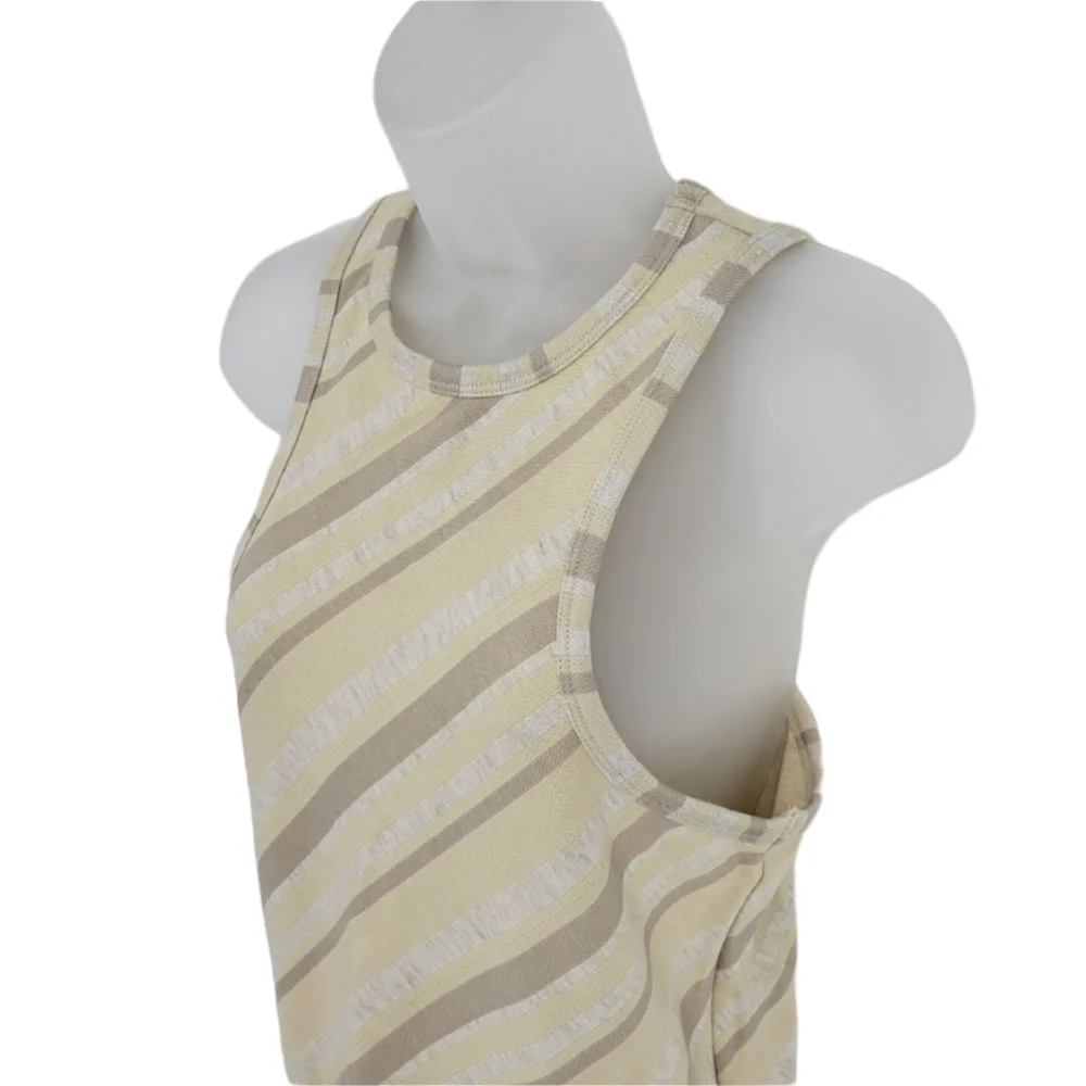 NWT 🔖Free People High‎ Neck Striped Tank Top Cream color